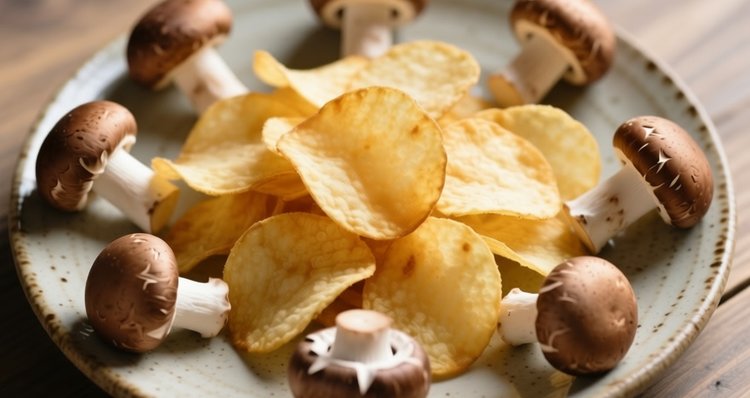 Картофельные чипсы обогатили грибами для большей пользы: у шампиньонов новое приложение - фото