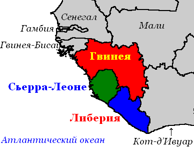 Либерия карта африки