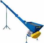 Транспортер шнековый, конвейер винтовой, шнек в желобе - фото