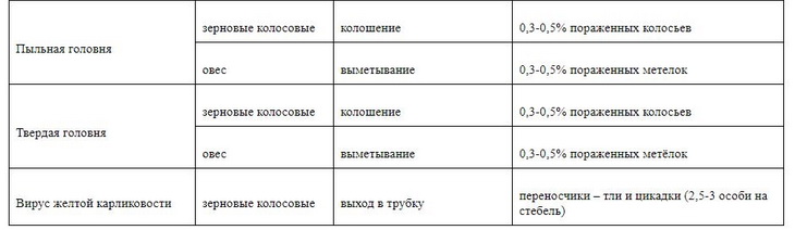 болезни яровых зерновых культур