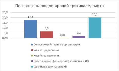 площади под яровой тритикале