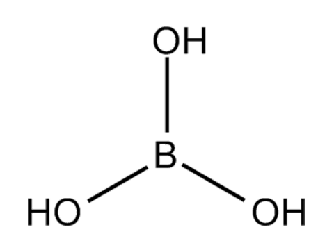 Борная кислота - Структурная формула - фото
