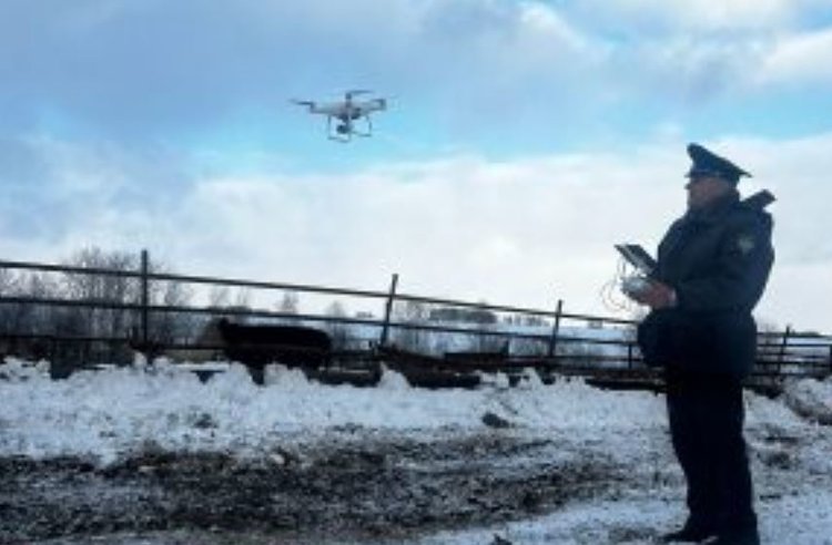 Впервые в Новосибирской области специалисты Россельхознадзора задействовали дрон для обследования объектов животноводства с акцентом на ППЖ - фото