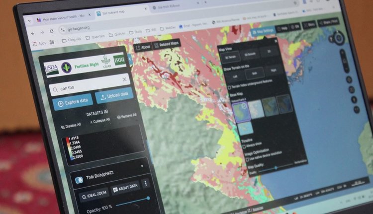 Новая почвенная карта способствует устойчивому производству риса во Вьетнаме