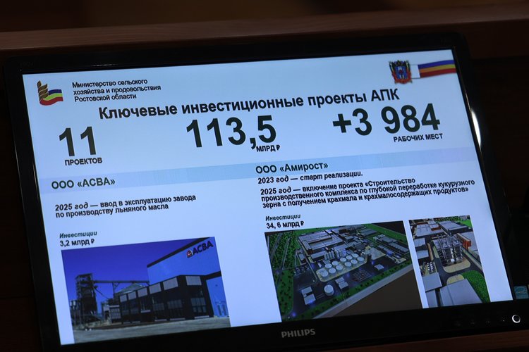 Два агропроекта на 23 млрд рублей вошли в перечень ключевых инвестпроектов Ростовской области - фото