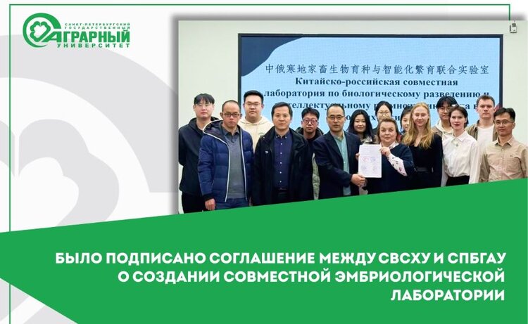 Высокотехнологичное животноводство: СПбГАУ и СВСХУ вместе создадут лабораторию эмбриологии